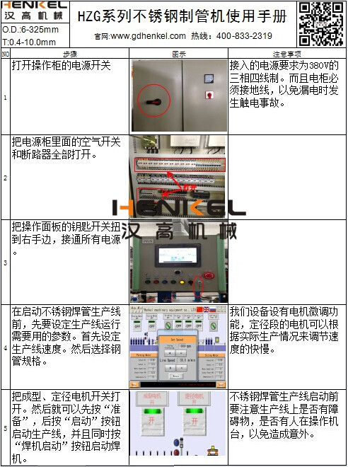 不銹鋼制管機(jī)焊管生產(chǎn)線使用說(shuō)明